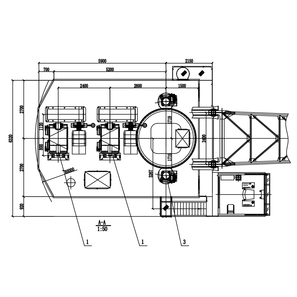 FQ515-FQ4040鋼絲繩變幅浮式抓斗起重機(jī)參數(shù)表